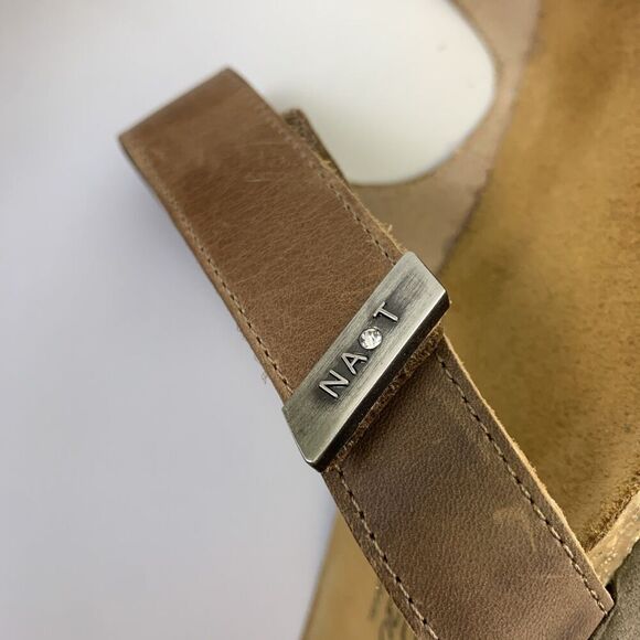 Naot Jacey Wide Sandal Slide Brown Leather Adjustable Wedge Slip On Womens 11 - Picture 12 of 15